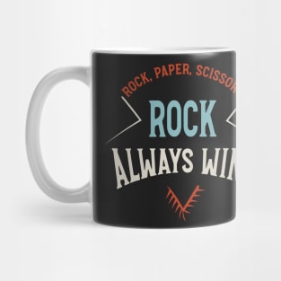 Funny Geology Rock Paper Scissors Rock Always Wins Mug